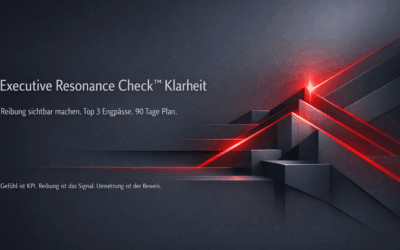 Executive Resonance Check™ Klarheit – Reibung sichtbar machen. Top 3 Engpässe. 90 Tages Plan.
